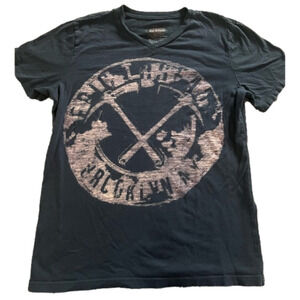 𝅺epic Threads Men’s Teen Athletic Large V-Neck Blue Tee